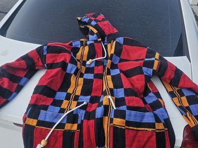 Colorful Plaid Duffle Bag from Thailand - Bohemian Travel Carry-all