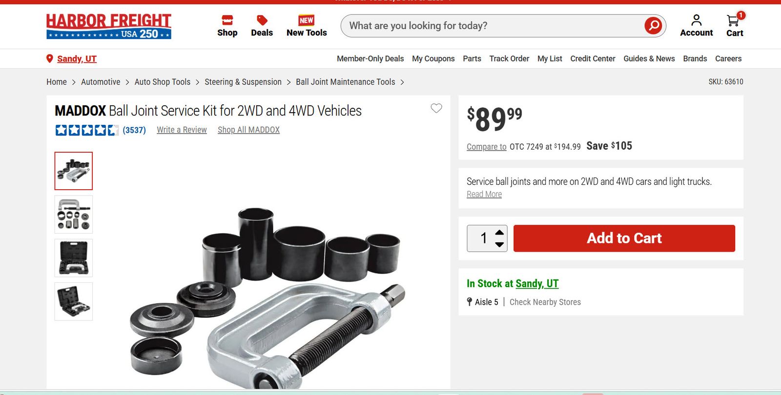 Ball Joint Service Kit