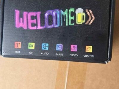 LED Flexible Screen 23"x5" Programmable Sign with Bluetooth APP Control for Car/Store/Advertising