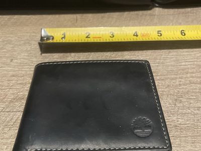 Timberland Black Leather Bifold Wallet with Removable Card Holder