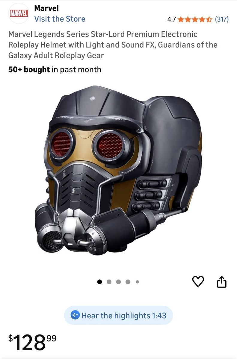 Starlord Helmet/Mask