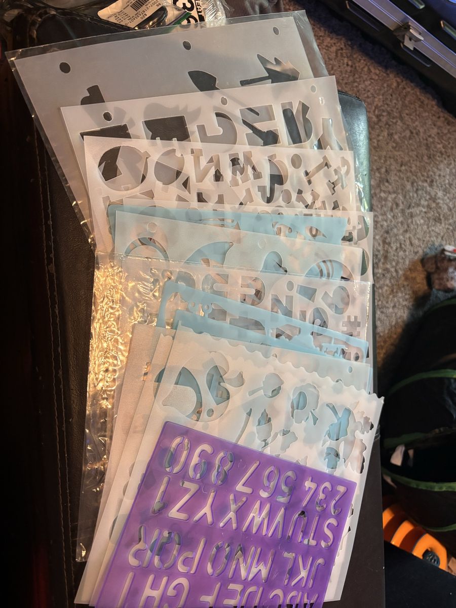 Wow, nice set of stencils for your crafting or kids alike