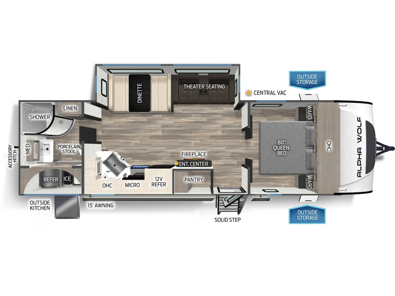 2025 Forest River RV ALPHA WOLF 25RB
