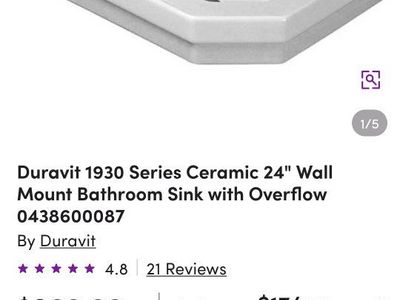24 inch new washbasin sink wall mounted