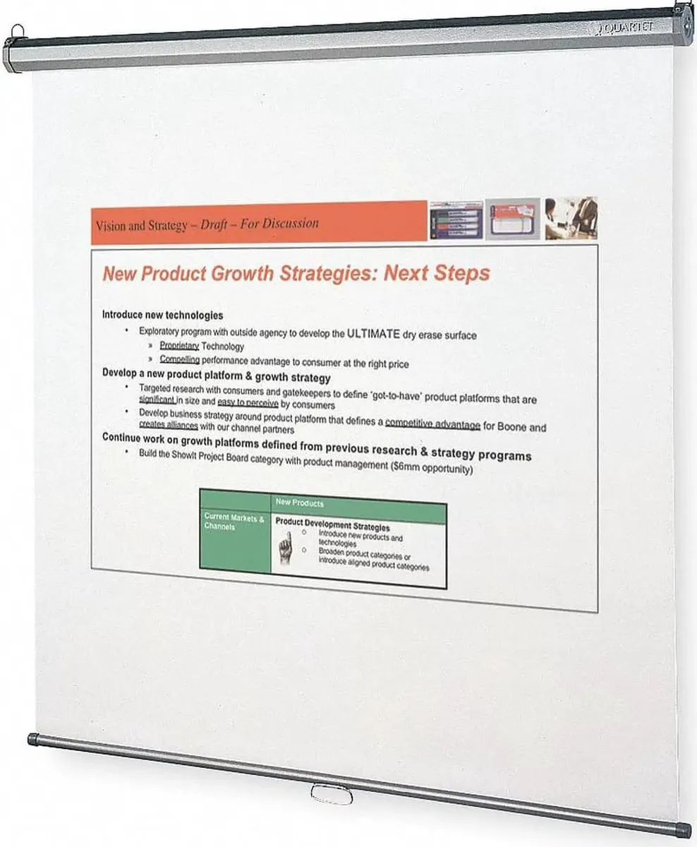 Large Quartet 84" Wall/Ceiling Projection Screen (Model 684S)