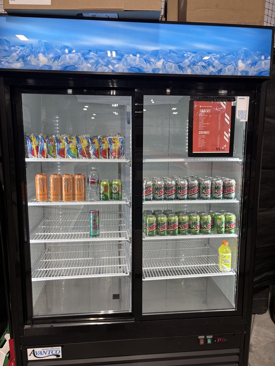 Avantco Commercial Double Glass Door Merchandiser Refrigerator