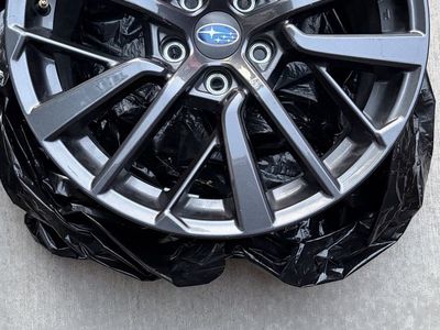 OEM Subaru Dark Gray Alloy Wheels Set of Rims with Center Caps