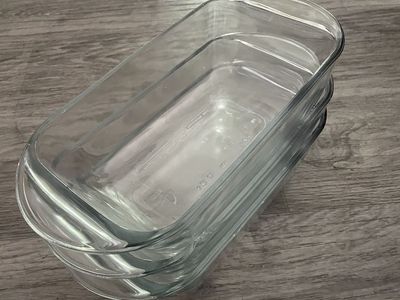 Anchor Hocking 1.5 Qt Glass Loaf Baking Pans - Set of 3, 5x9in, Oven Safe, Made in USA