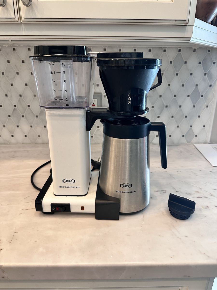 Technivorm Moccamaster KBT 10-Cup Thermal Carafe Coffee Brewer - White/Stainless