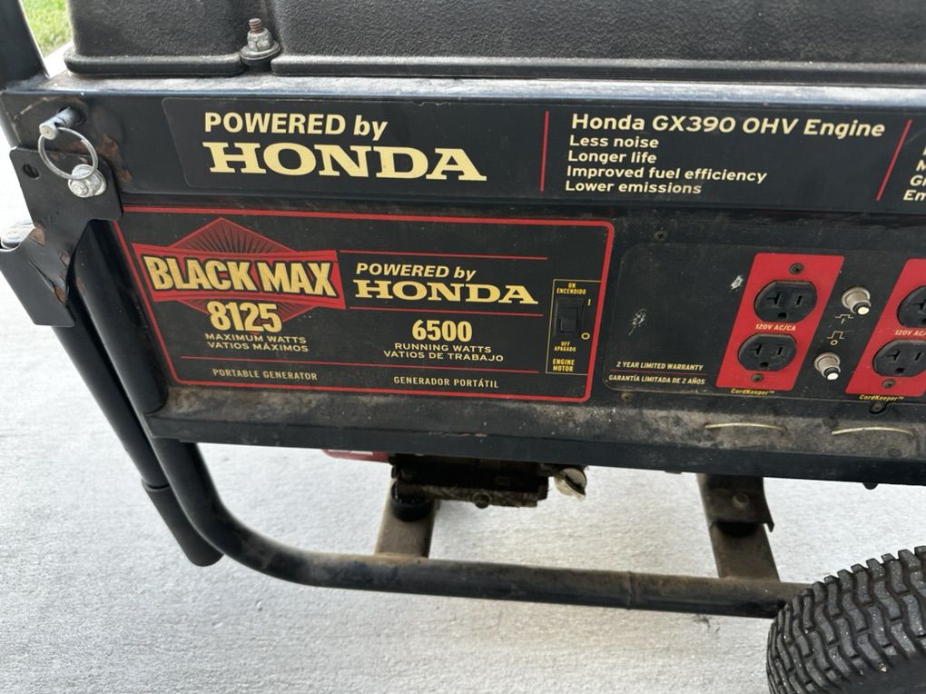 HONDA BLACK MAX 8125 WATTS GENERATOR