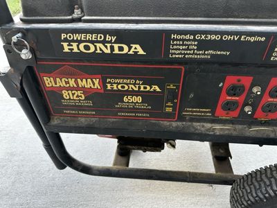 HONDA BLACK MAX 8125 WATTS GENERATOR