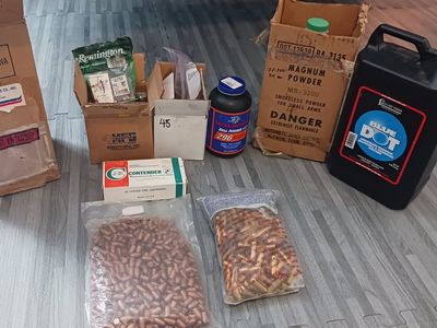 Reloading brass, bullets, powder