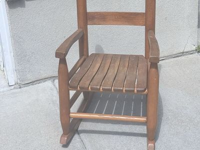 Vintage Wooden Children's Rocking Chair