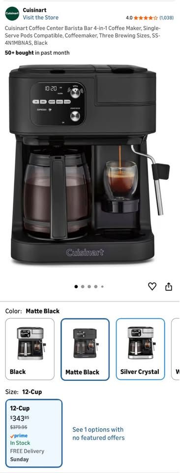 Cuisinart Coffee Center Barista Bar 4-in-1 Coffee Maker
