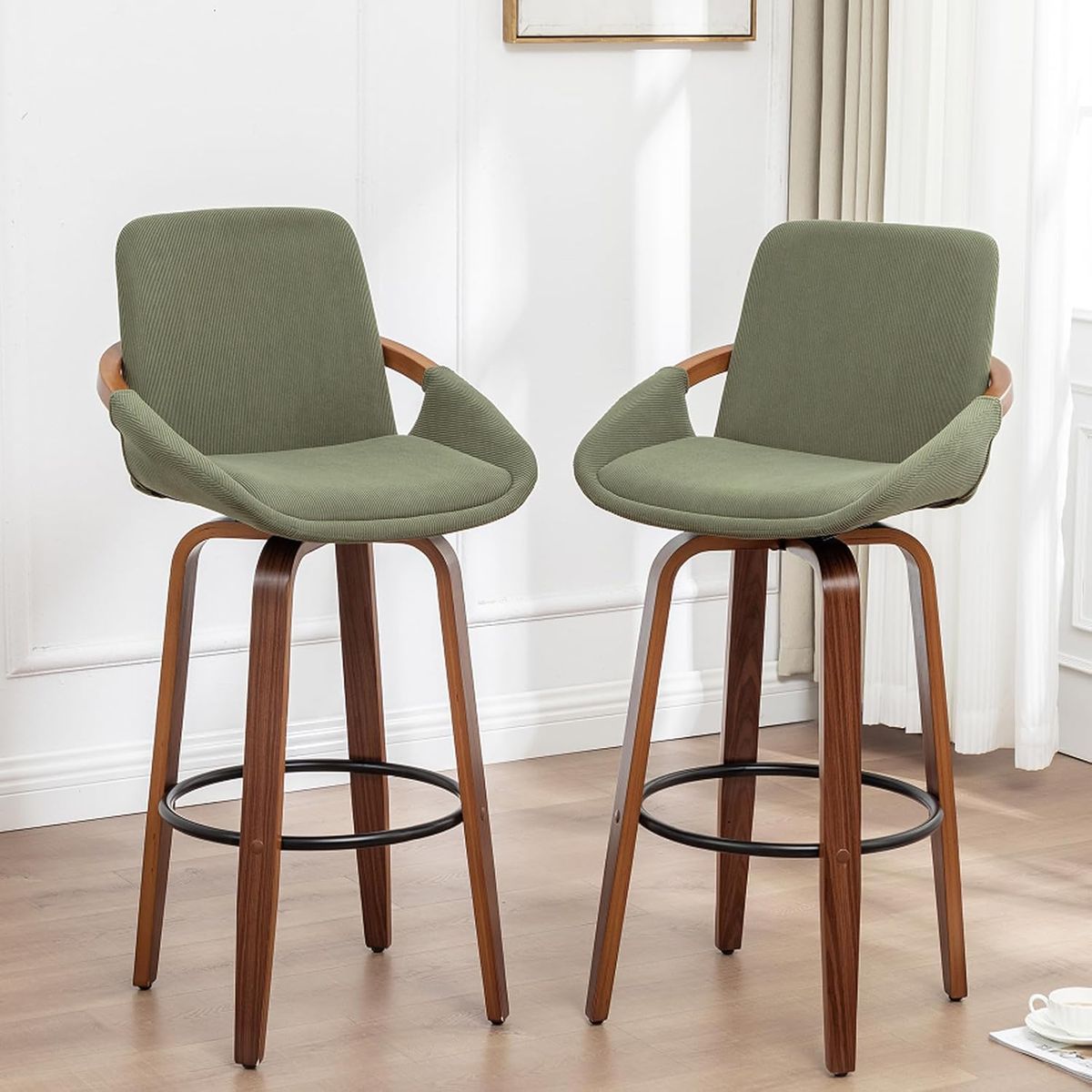 New 25" Counter Height Barstools, Mid-Century Design