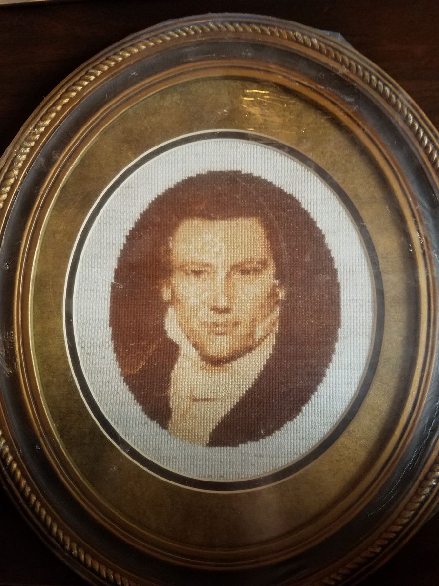 LDS Leader Joseph Smith - Needlepoint art in frame