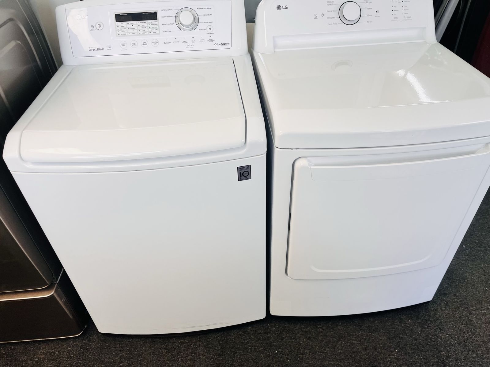 LG super capacity washer and a brand new LG dryer
