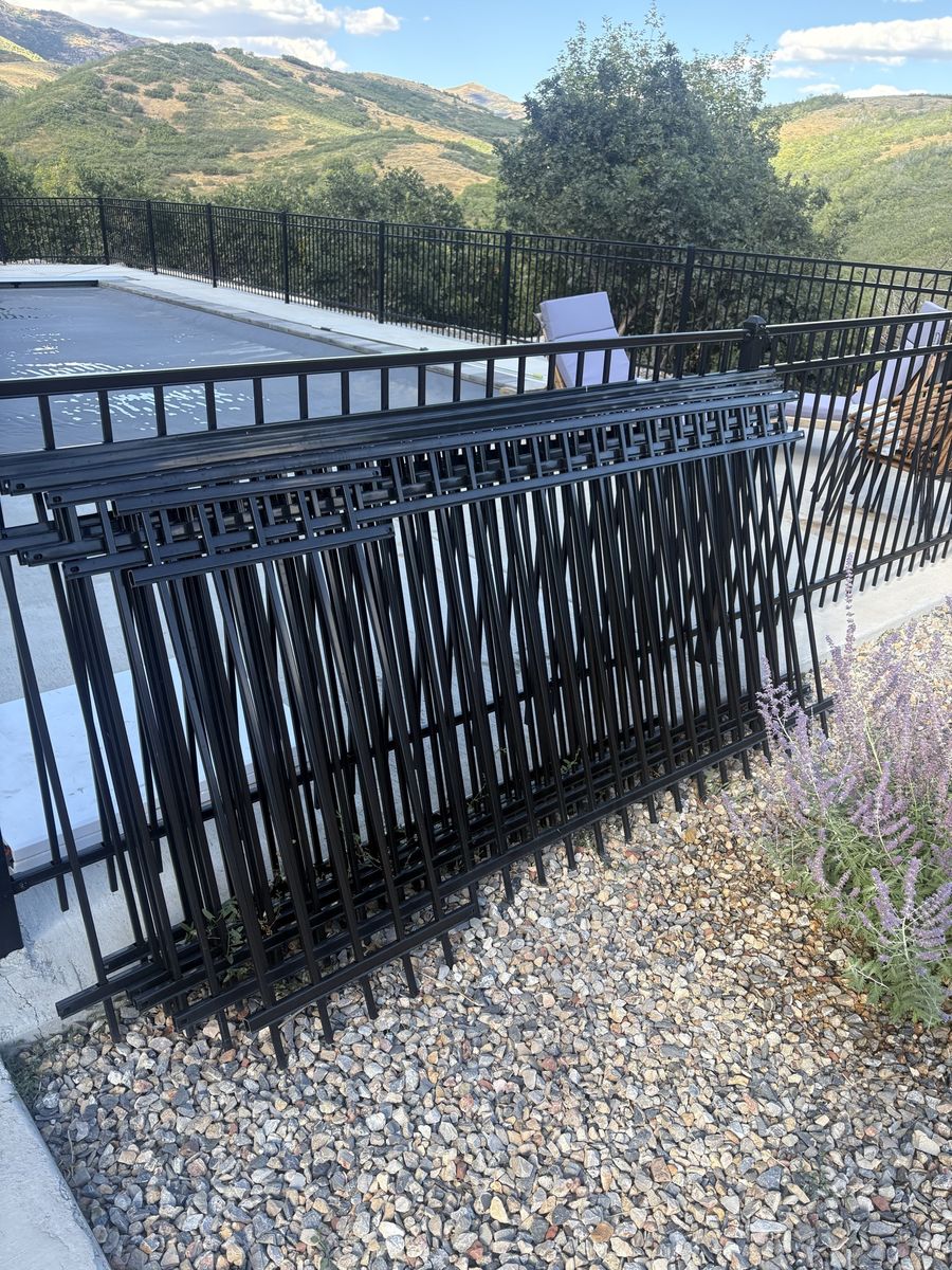 Black Metal Fence Panels and Posts