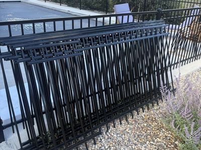 Black Metal Fence Panels and Posts