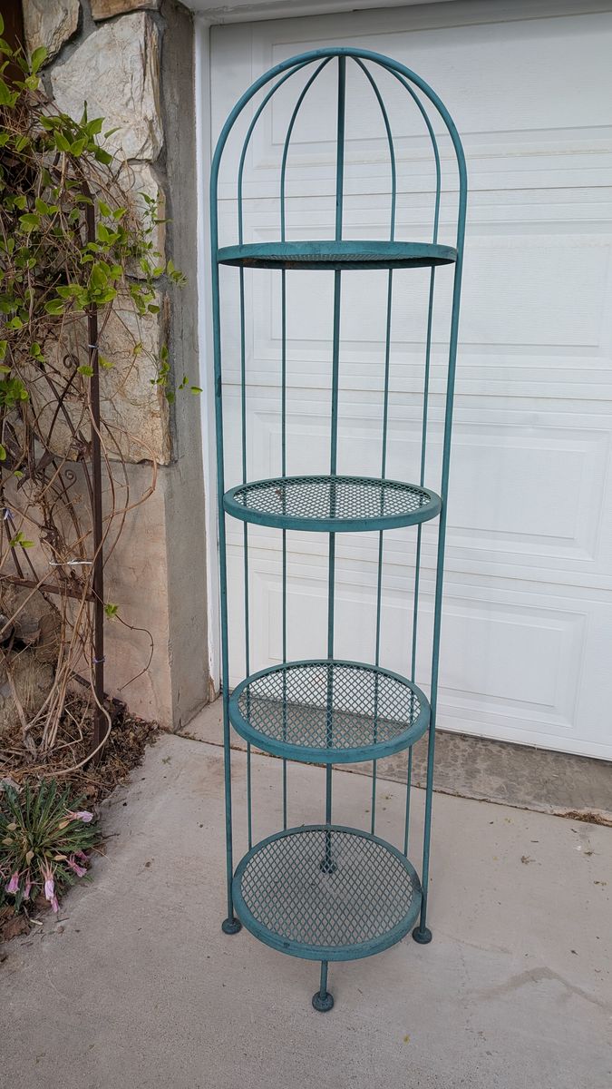 Metal Plant Stand 4 Tier Outdoor/Indoor 68 Inches Tall $25
