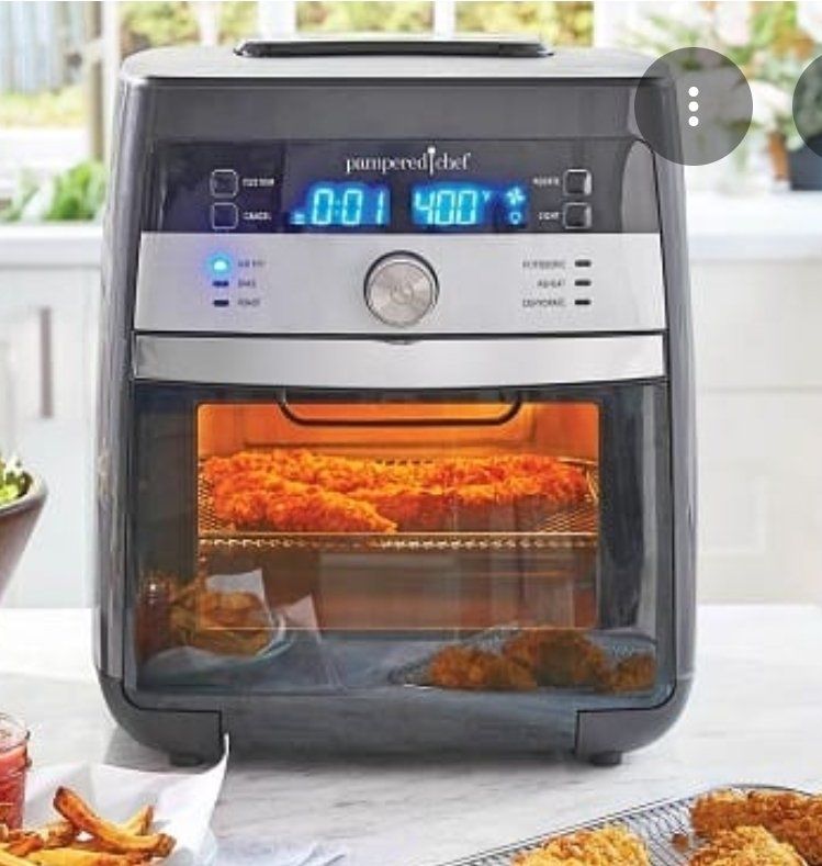 Pampered Chef Deluxe Air Fryer - Multi-functional Oven for Healthier Cooking