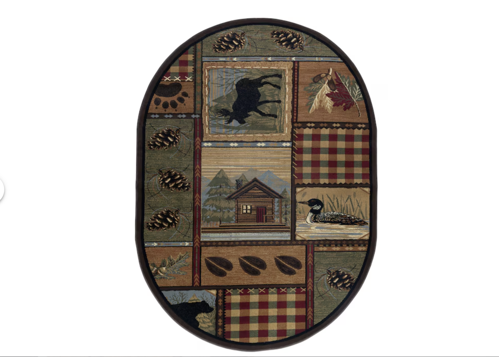 Brand NewTayse  5'3'' x 7'3'' Nature  Loomed Polypropylene  Oval Indoor  Area Rug