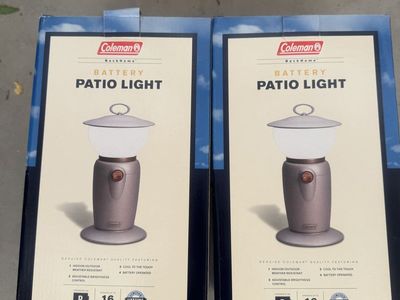 Coleman BackHome Battery Patio Light - Indoor/Outdoor, Weather Resistant, D Batteries - two pack