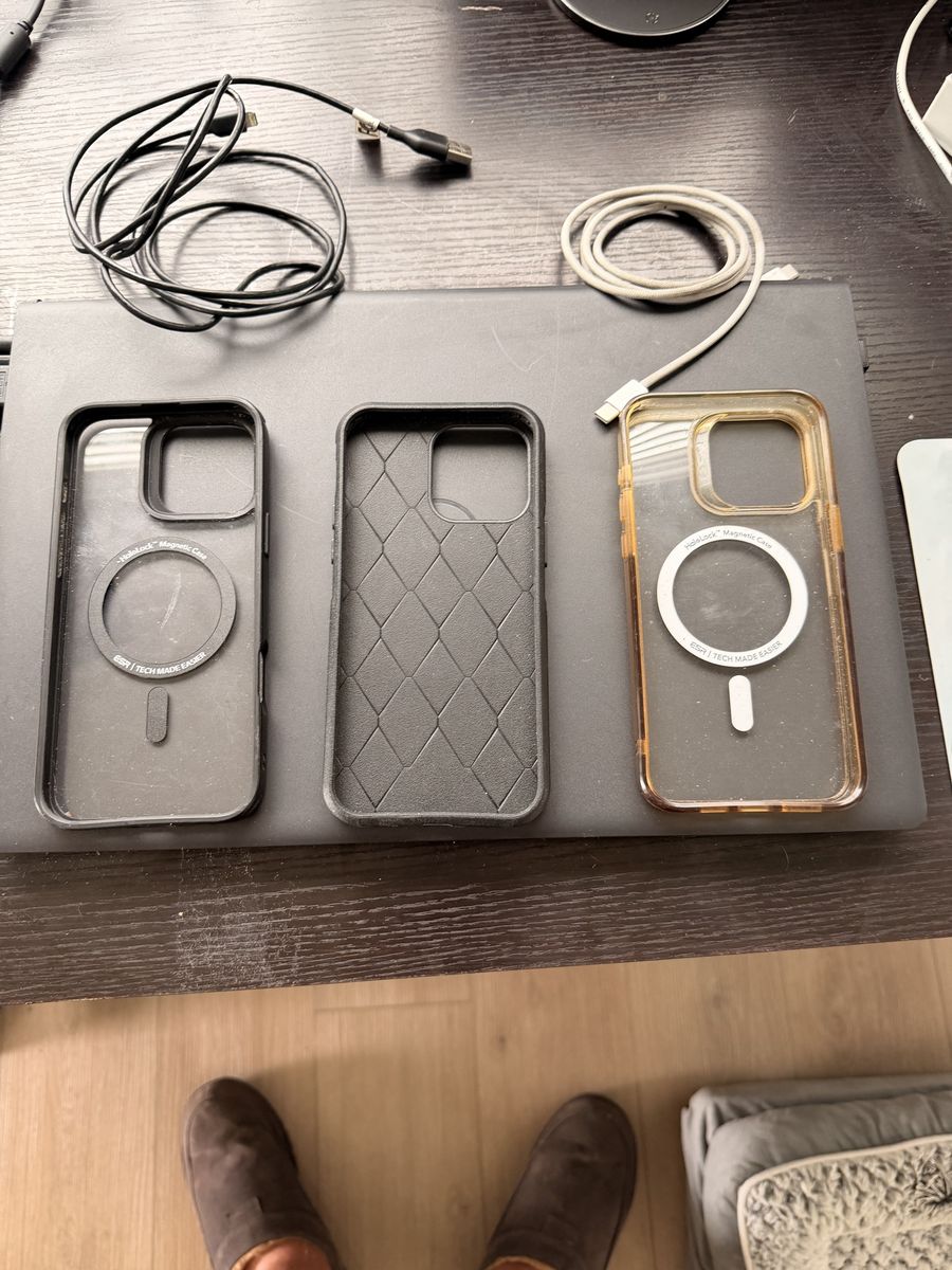3 Protective cases for IPhone 14 15 16 with cords!