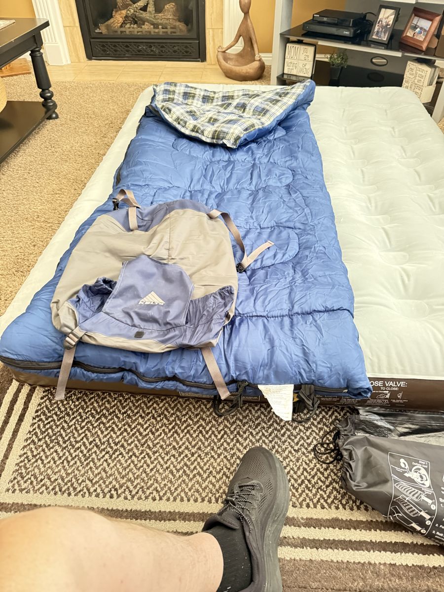 Air mattress with sleeping bag