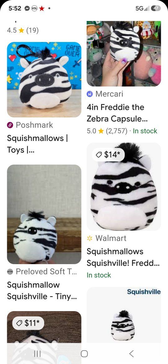 Squishmallows Tracey the Zebra Plush Stuffed Animal