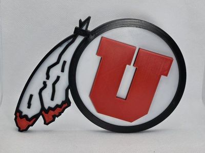 University of Utah Utes 3D Printed Logo Wall Decor