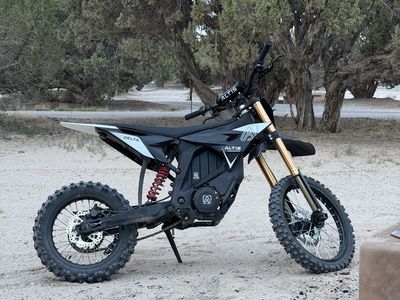 Altis Delta Electric Dirt Bike - Mid-Drive, Gold Forks, Red Shock, LED Headlight, 50 Miles