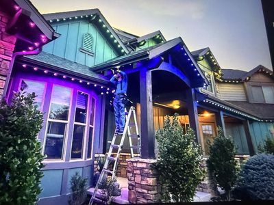 Permanent RGCBW Outdoor Lights, Waterproof, Remote Control Smart Lighting