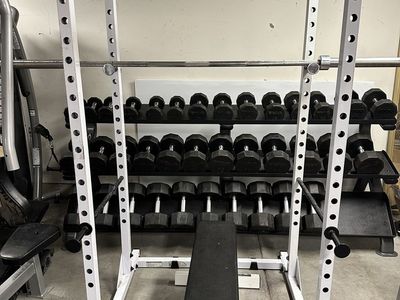 Power Rack/Bench & Olympic Weight Set