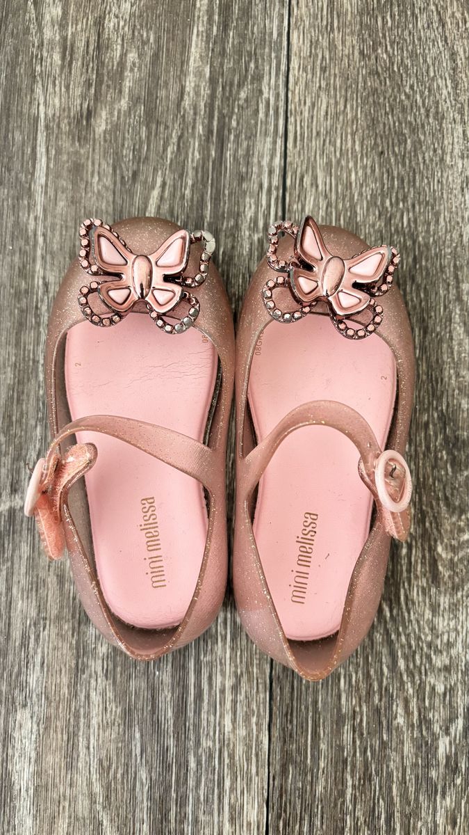 Mini Melissa Rose Gold Shoes (US 8)