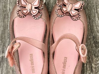 Mini Melissa Rose Gold Shoes (US 8)