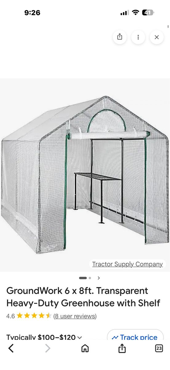 6x8 greenhouse new in box