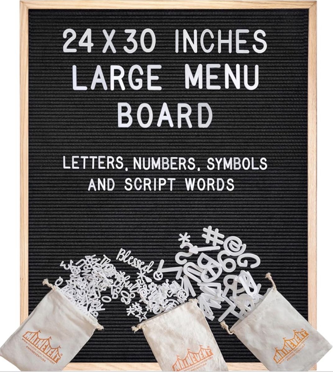 24x30 Black Felt Letterboard