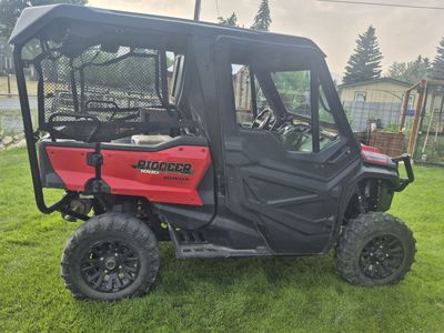 2021 Honda Pioneer 1000-5 EPS UTV - Red, Cab, Winch, Snow Plow Included - 3,734 Miles