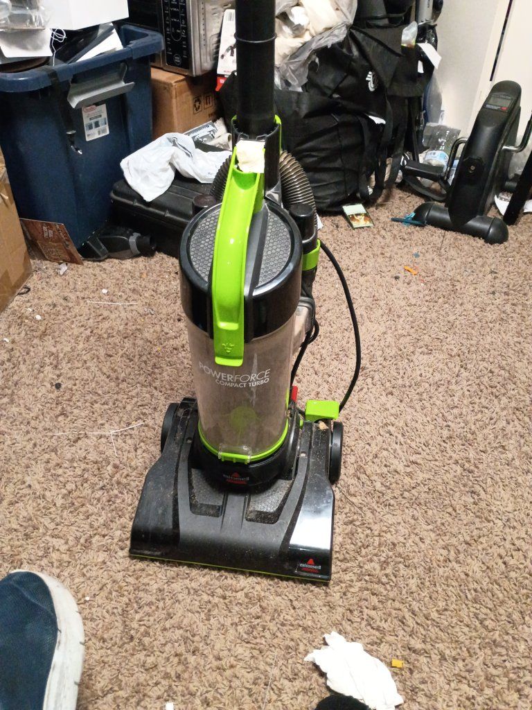 Bissell PowerForce Compact Turbo Bagless Upright Vacuum Cleaner - Green/Black