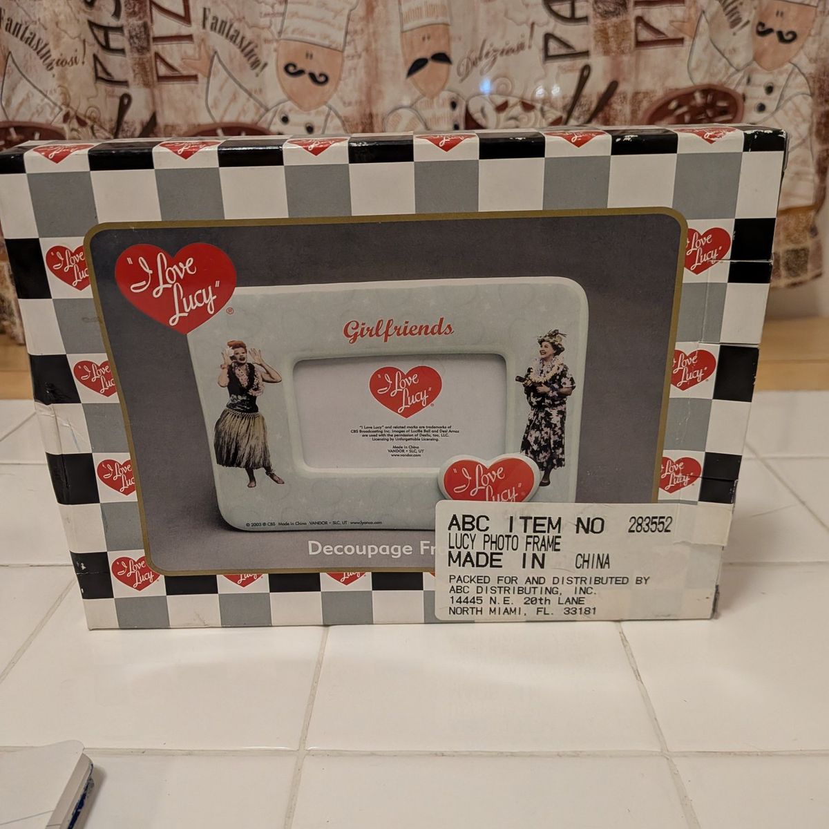 I love Lucy girlfriend ceramic frame