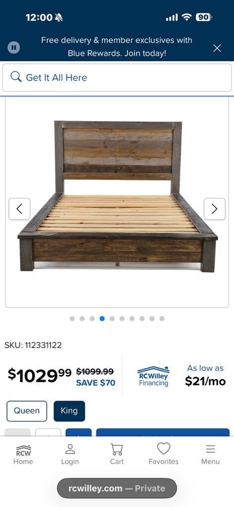 Loft Rustic King Bedroom Set