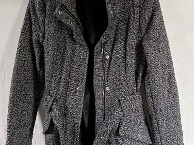 GUESS Karlee Short Wool Coat Tweed - SIZE XS