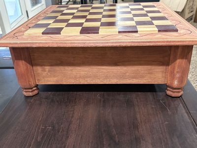 Hand made chess table top board