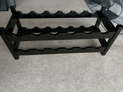 Black 2 Tier Wine Rack Free Standing