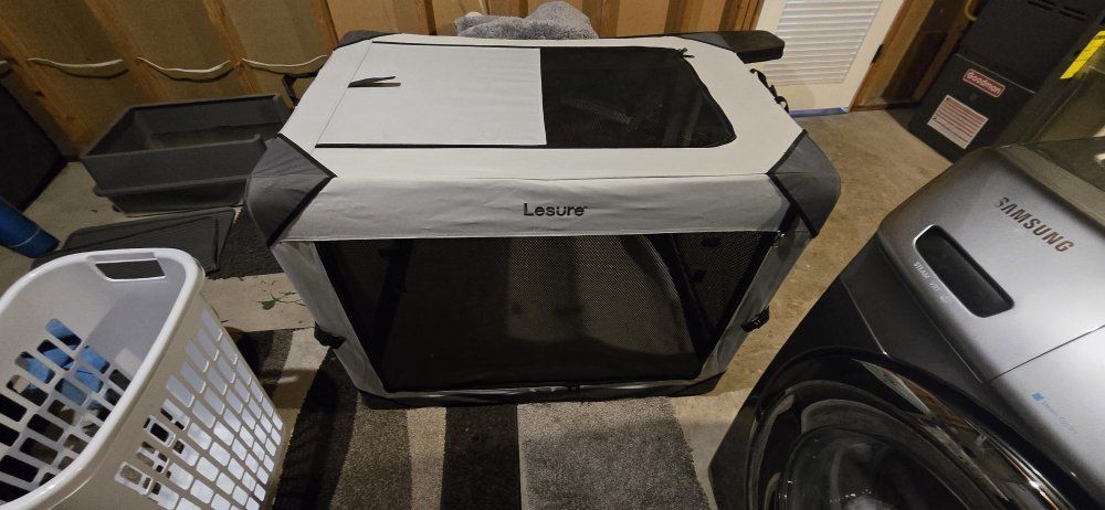 lesure collapsible dog crate 42.0"L x 28.0"W x 30.0"H
