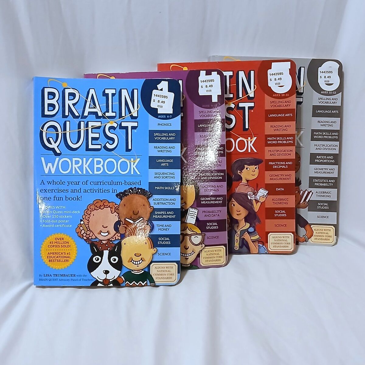 New Brain Quest Workbooks, 1, 4, 5, 6 Grades