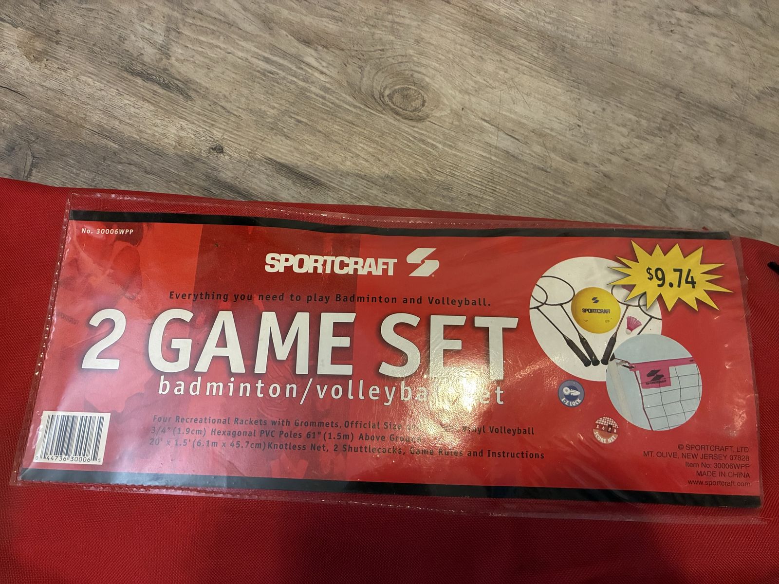 Sportcraft 2 Game Set Badminton/Volleyball Outdoor Fun Kit New, lawn game