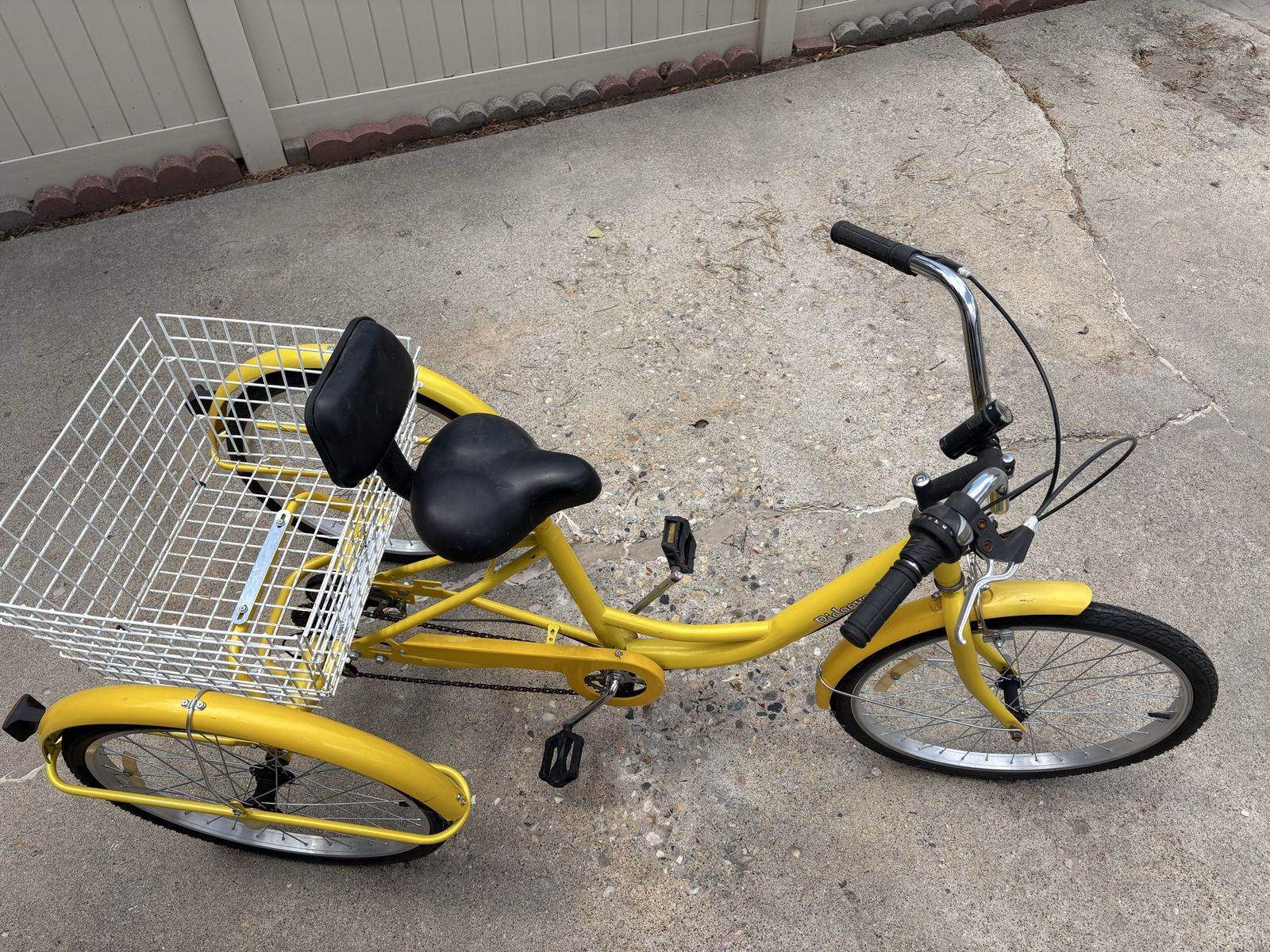 Ridgeyard Yellow Adult Tricycle with Basket