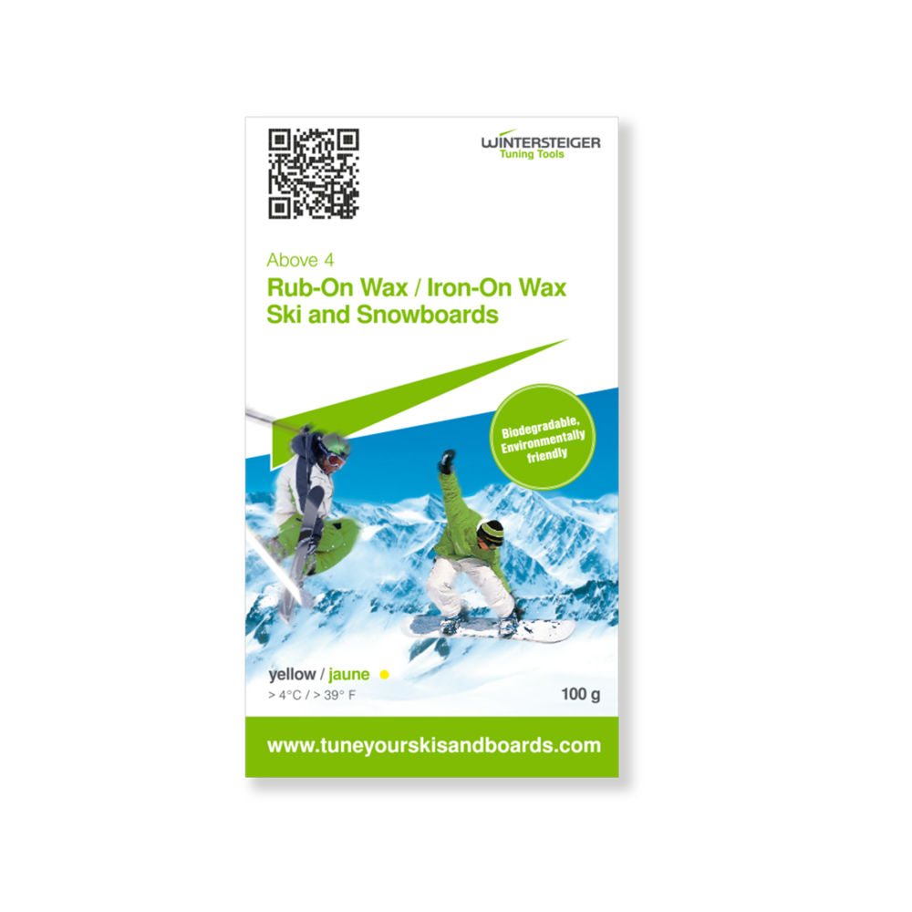 Wintersteiger Warm Temp Rub-On Wax / Iron-On Wax for Skis and Snowboards